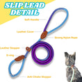 Load image into Gallery viewer, Slip Leads Dog Training Leash (Purple and Blue)