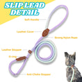 Load image into Gallery viewer, Slip Leads Dog Training Leash (Purple and Green)