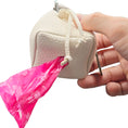 Load image into Gallery viewer, Leather Poop Bag Holder - Bee N Buu(White)
