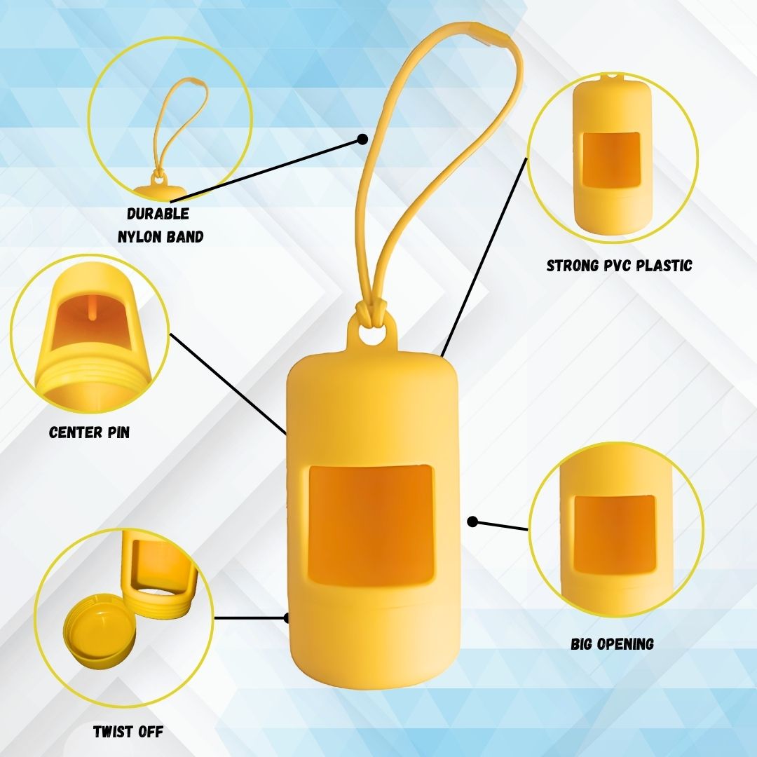 Poop bag holder (Yellow)