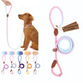 Load image into Gallery viewer, Rope dog slip lead in blush pink – Bee N Buu (Pink and Blue)
