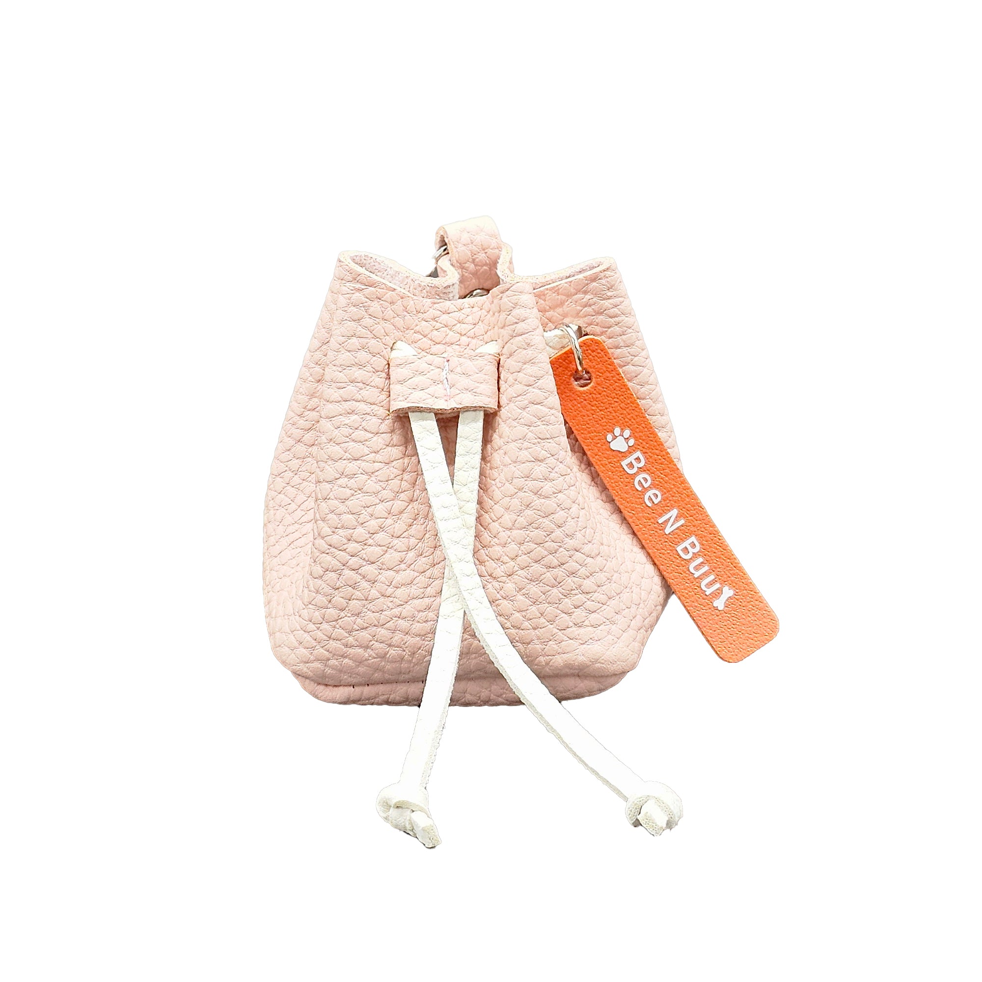 Leather Poop Bag Holder - Bee N Buu(Pink)