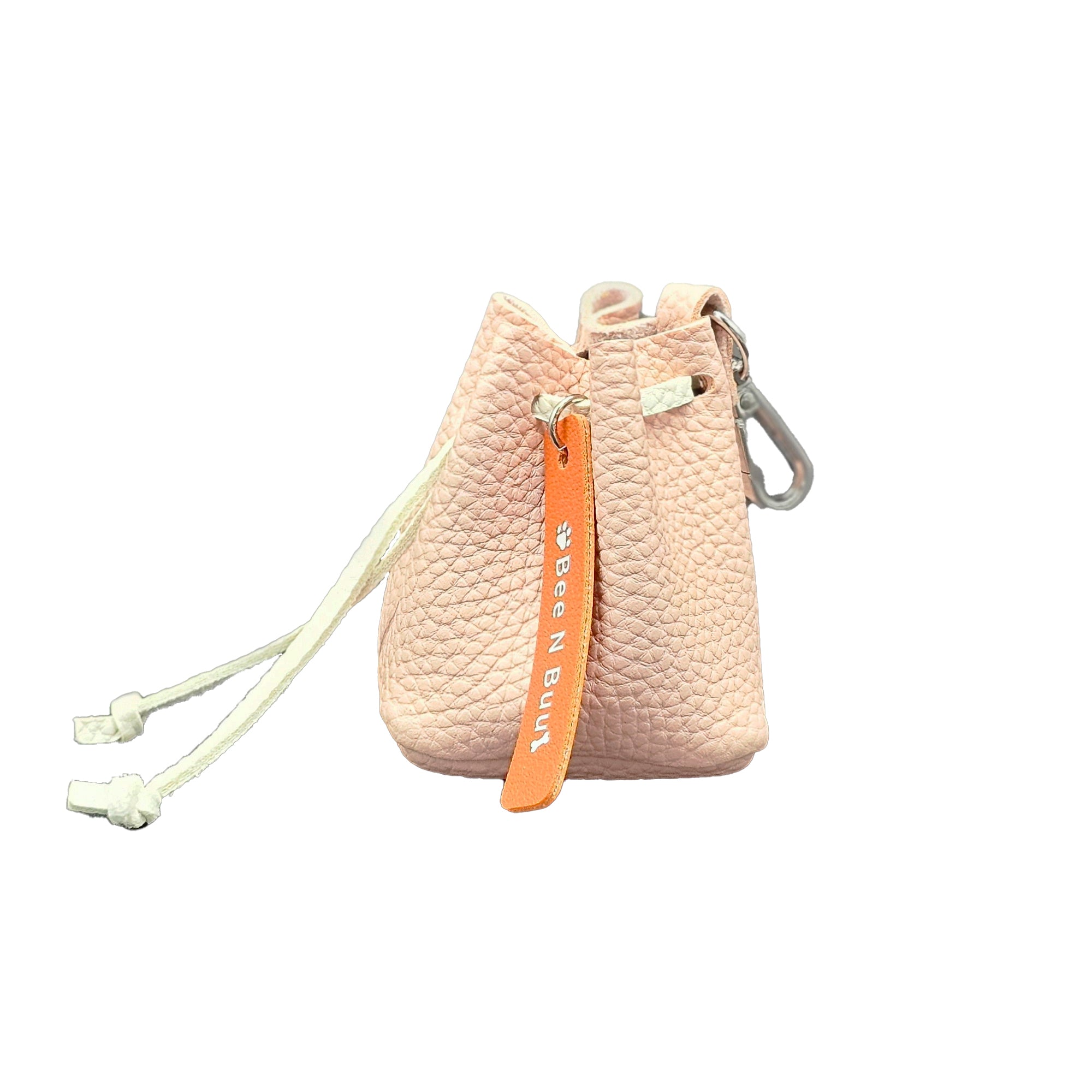 Leather Poop Bag Holder - Bee N Buu(Pink)